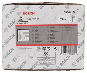 D-kopstripnagel SN34DK 50, 2,8 mm, 50 mm, blank, glad 3000 stuk(s) Bosch Accessories 2608200000 Afm. (l x b) 50 mm x 2.8 mm