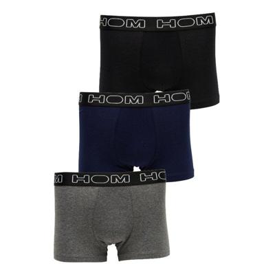 HOM 3-Pack Boxersline Zwart, Blauw, Grijs