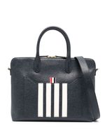 Thom Browne mallette en cuir à 4 bandes signature - Bleu - thumbnail