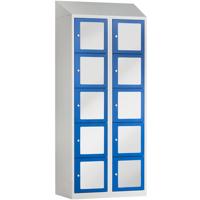 BASIC Locker met 10 doorzichtige deuren