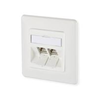 BTR 130B12D21002-E datadoos C6Amodul 2 Port 270°M UP inbouw, zuiver wit