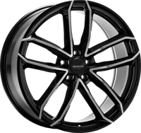 WHEELWORLD WH33 Zwart Spiegel-gepolijst