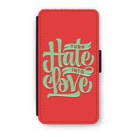 Turn hate into love: iPhone XS Flip Hoesje