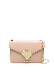 Love Moschino sac porté épaule à plaque cœur - Tons neutres