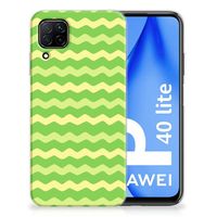 Huawei P40 Lite TPU bumper Waves Green - thumbnail