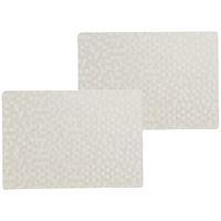 4x stuks stevige luxe Tafel placemats Stones wit 30 x 43 cm - thumbnail