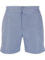 Frescobol Carioca short de bain à motif zigzag - Bleu