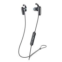 Skullcandy Methode Draadloze ruisonderdrukking, bluetooth-microfoon, 8 uur batterij, Secure FitFin gels, IPX4 zweet/waterbestendig, zwart/grijs