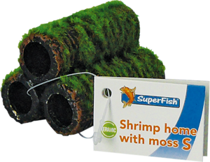 Superfish Shrimp Home Met Mos S - Keramische Schuilplaats voor Garnalen, Natuurlijk & Decoratief