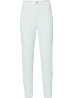 Elisabetta Franchi pantalon droit à patch logo - Bleu