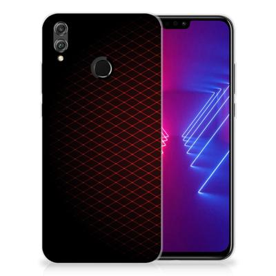 Honor 8X TPU bumper Geruit Rood