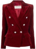 Alexandre Vauthier blazer en velours à boutonnière croisée - Rouge