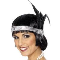 Hoofdband Charleston zilverkleurig