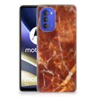 Motorola Moto G51 5G TPU Siliconen Hoesje Marmer Bruin - thumbnail