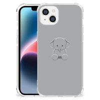 Apple iPhone 14 Plus Stevig Bumper Hoesje Grijs Baby Olifant - thumbnail