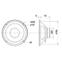 Visaton W 200 - 4 Ohm 8 inch 20.6 cm Woofer 50 W 4 Ω - thumbnail