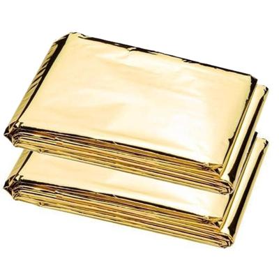 Nooddeken/reddingsdeken/isolatiedeken - 2x - 160 x 210 cm - goud - warmtedeken Nooddeken/reddingsdeken/isolatiedeken - 2x - 160 x 210 cm - goud - warmtedeken