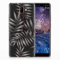 Nokia 7 Plus TPU Case Leaves Grey - thumbnail