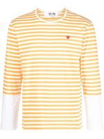 Comme Des Garçons Play t-shirt à logo brodé - Jaune