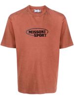 Missoni t-shirt en coton à logo brodé - Marron