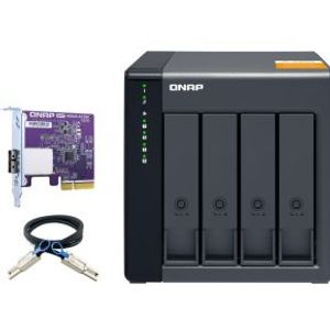 QNAP TL-D400S behuizing voor opslagstations 2.5/3.5 HDD-/SSD-behuizing Zwart, Grijs