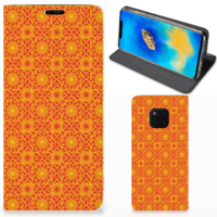 Huawei Mate 20 Pro Hoesje met Magneet Batik Oranje