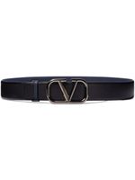 Valentino Garavani ceinture réversible à détail Vlogo - Noir