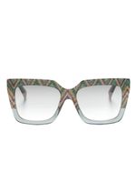 MISSONI EYEWEAR lunettes de soleil à monture rectangulaire - Gris