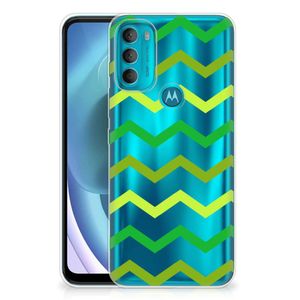 Motorola Moto G71 5G TPU bumper Zigzag Groen