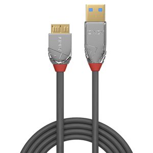 Lindy 36656 USB-kabel 0,5 m USB 3.2 Gen 1 (3.1 Gen 1) USB A Micro-USB B Grijs