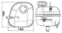 Expansietank, koelvloeistof CRT85001S - thumbnail