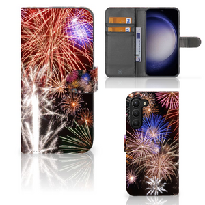 Samsung Galaxy S23 Plus Wallet Case met Pasjes Vuurwerk