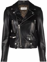 Saint Laurent veste de moto en cuir - Noir