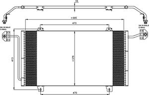 Condensor, airconditioning 35908