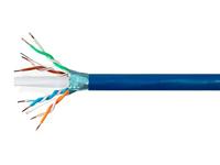 Monoprice Entegrade 1000FT Cat6A Plus 650MHz F/UTP Solid Riser-Rated (CMR) 23AWG Bulk Naakte Koper Ethernet Netwerkkabel 10G Blauw