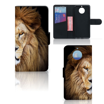 Moto G5S Telefoonhoesje met Pasjes Leeuw Moto G5S Telefoonhoesje met Pasjes Leeuw