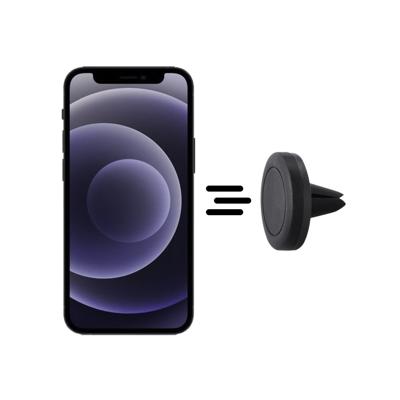 Shop4 - iPhone 12 mini Autohouder Magnetische Ventilatierooster Houder Zwart Shop4 - iPhone 12 mini Autohouder Magnetische Ventilatierooster Houder Zwart