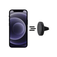 Shop4 - iPhone 12 mini Autohouder Magnetische Ventilatierooster Houder Zwart