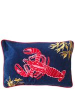 Les-Ottomans coussin brodé Rock Lobster - Bleu