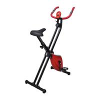vidaXL Hometrainer X-bike magnetisch met hartslagmeter zwart en rood