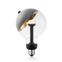 Design LED Lichtbron Move Me - Zwart/Goud - G120 Sphere LED lamp - 12/12/18.6cm - Met verstelbare diffuser via magneet - geschikt voor E27 fitting - Dimbaar - 5W 400lm 2700K - warm wit licht - thumbnail