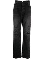 AMIRI distressed straight-leg jeans - Noir - thumbnail