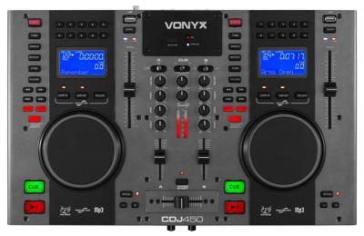 Vonyx CDJ450 Dubbele CD/USB mp3 speler en mixer met Bluetooth