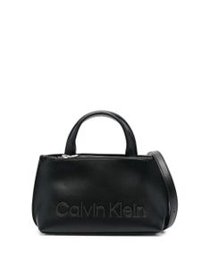 Calvin Klein sac cabas à plaque logo - Noir