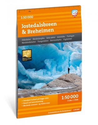 Wandelkaart Turkart Jostedalsbreen - Breheimen | Calazo Wandelkaart Turkart Jostedalsbreen - Breheimen | Calazo