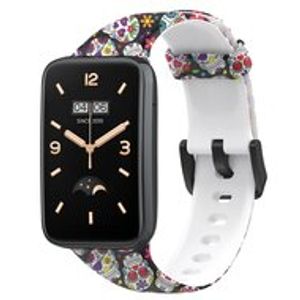 Siliconen bandje met print - Schedeltjes - Xiaomi Smart band 7 Pro