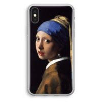 The Pearl Earring: iPhone XS Transparant Hoesje