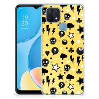 Silicone Back Case OPPO A15 Punk Geel - thumbnail