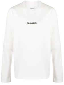 Jil Sander t-shirt en coton à logo imprimé - Blanc