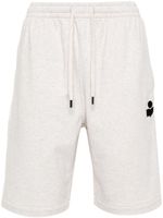 MARANT short de sport Mahelo à logo floqué - Tons neutres